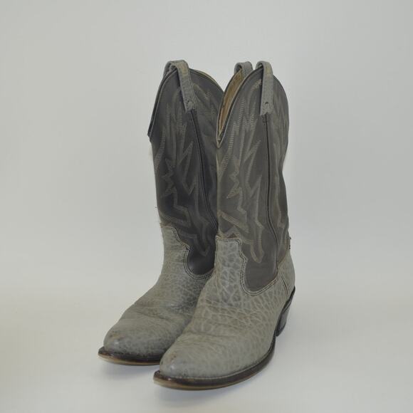 Vintage Stuart McGuire Gray Western Cowboy Boots Size 10 - Picture 14 of 14